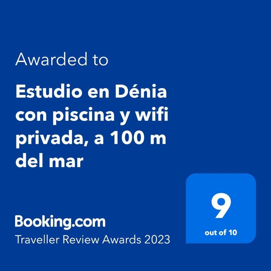 Estudio en Dénia con piscina y wifi privada, a 100 m del mar Esterno foto